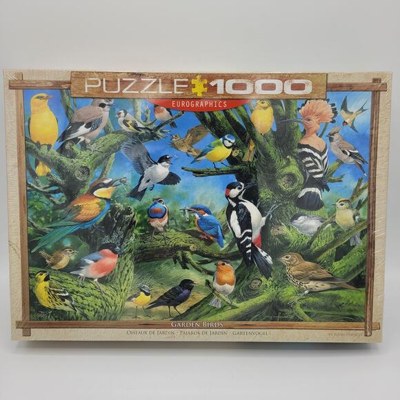 NWT Eurographics Garden Birds by John Francis 1000 pc Puzzle - Picture 1 of 11
